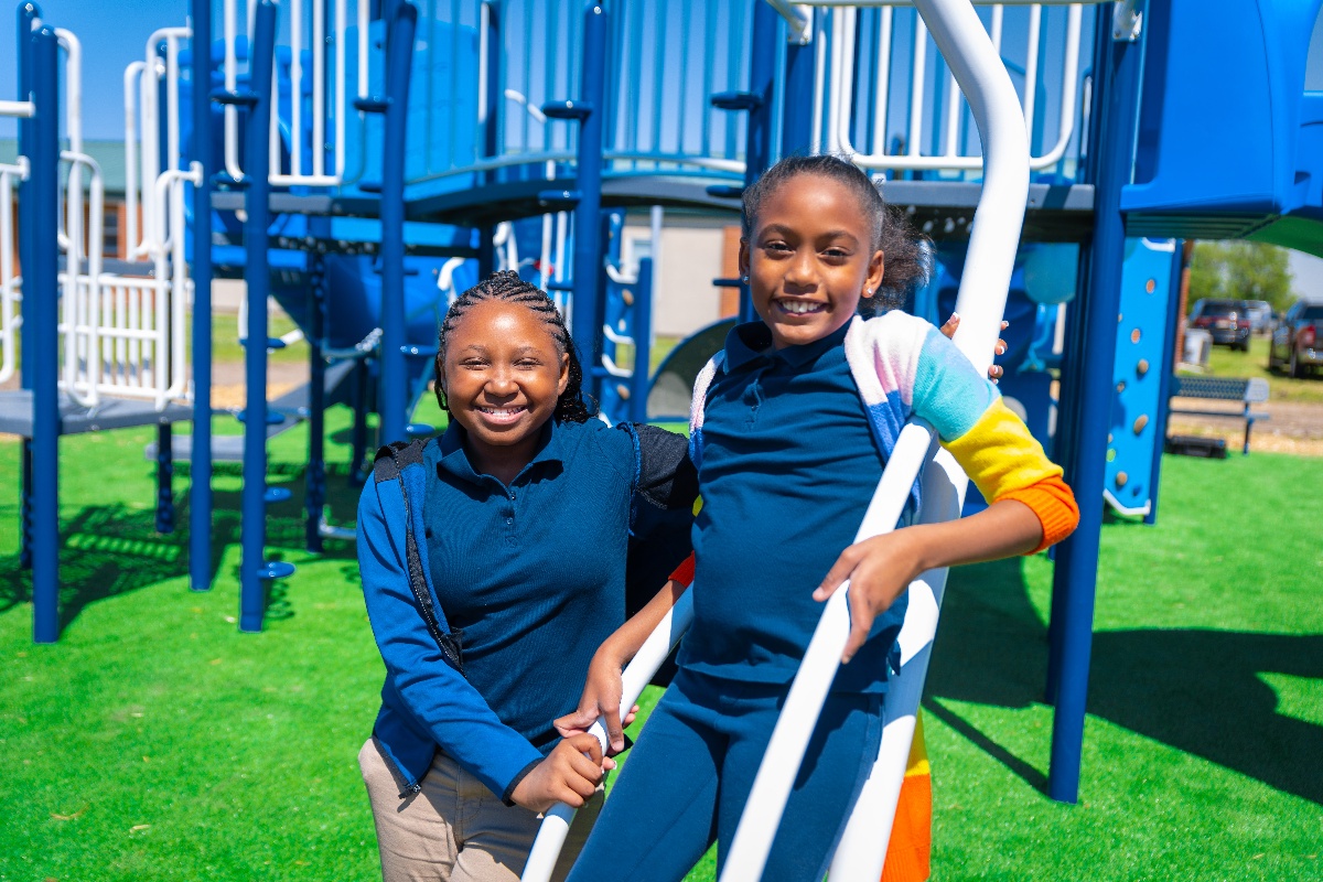 Girls smiling at Mississippi Healthy Place