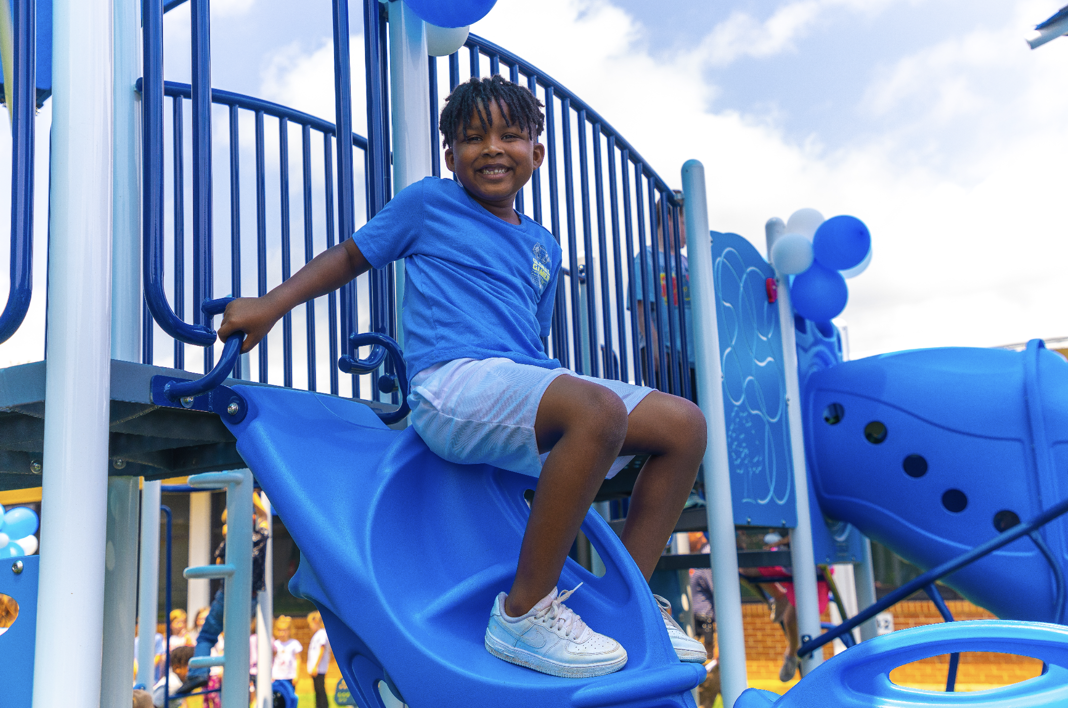 Boy playing at MS Healthy School
